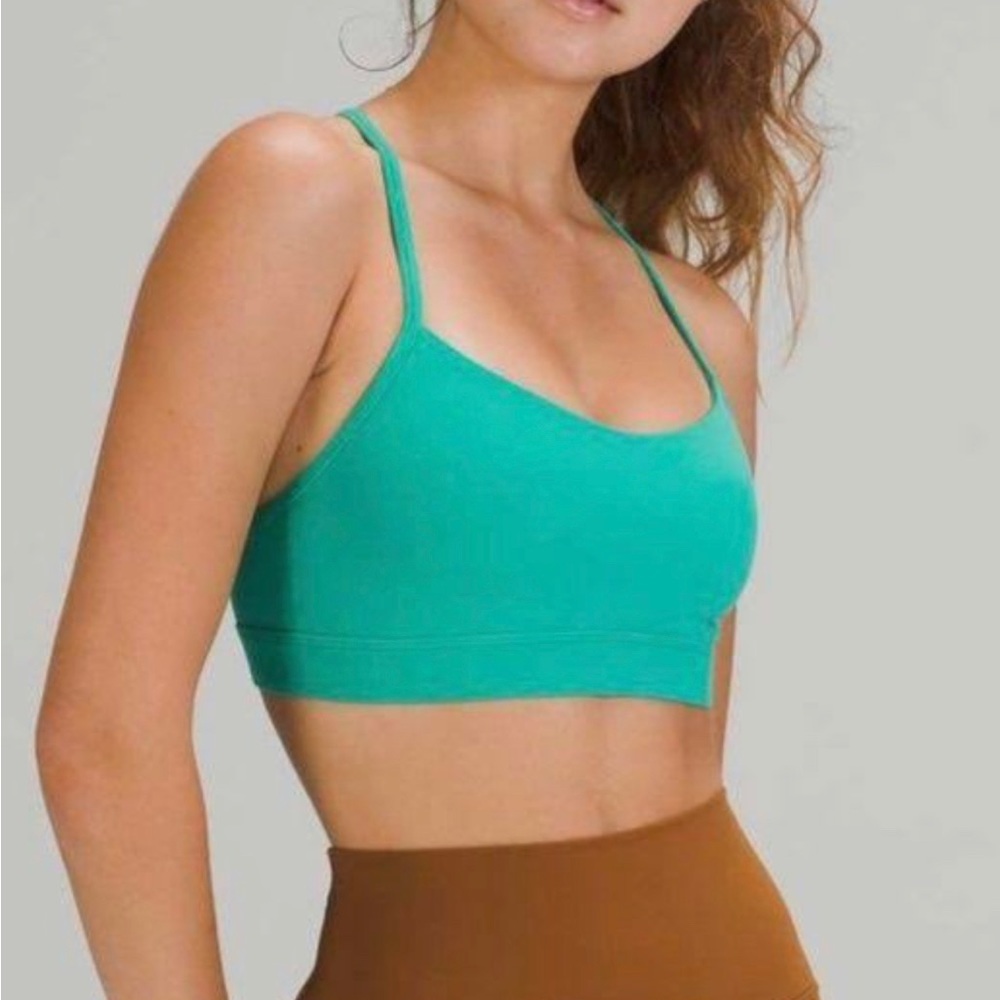 lululemon Flow Y sports bra in turquoise